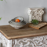 Vintage Style Chinese Fir Storage Rack with Glass Detailing - Elegant Home Decor hdst-4316