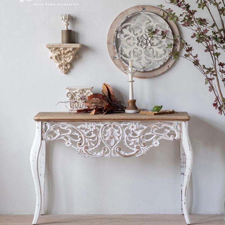 Vintage Style Chinese Fir Storage Rack with Glass Detailing - Elegant Home Decor hdst-4316