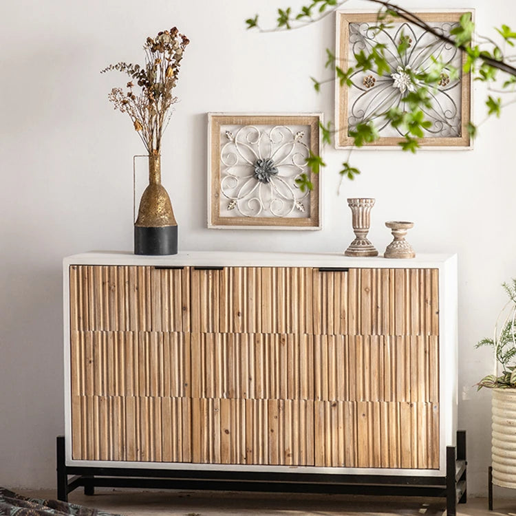 Stylish Solid Wood & Density Board Cabinet - Perfect for Elegant Home Decor hdst-4319