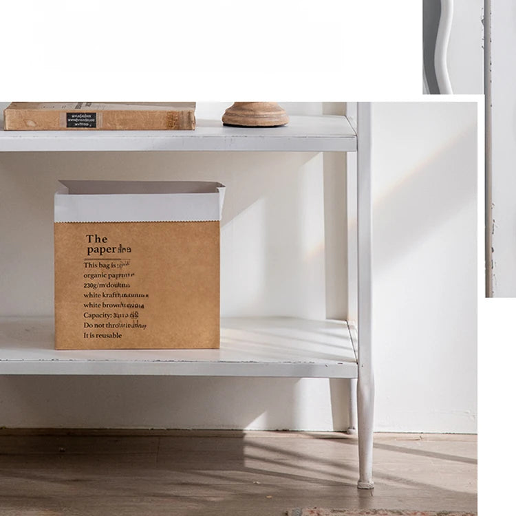 Vintage-Inspired White Cabinet with Tempered Glass Doors - Elegant Home Display and Storage Solution hdst-4325