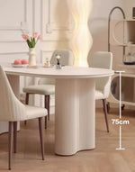 Modern Oval Marble Dining Table - Elegant Design for Chic Interiors hfcjp-4001