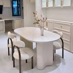 Modern Oval Marble Dining Table - Elegant Design for Chic Interiors hfcjp-4001