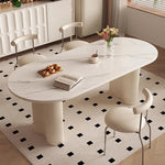 Modern Oval Marble Dining Table - Elegant Design for Chic Interiors hfcjp-4001