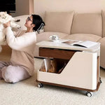 Modern Marble Coffee Table with Sleek Storage Design hfcjp-4003