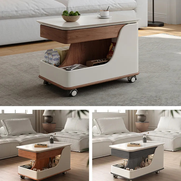 Modern Marble Coffee Table with Sleek Storage Design hfcjp-4003