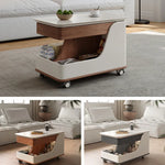 Modern Marble Coffee Table with Sleek Storage Design hfcjp-4003