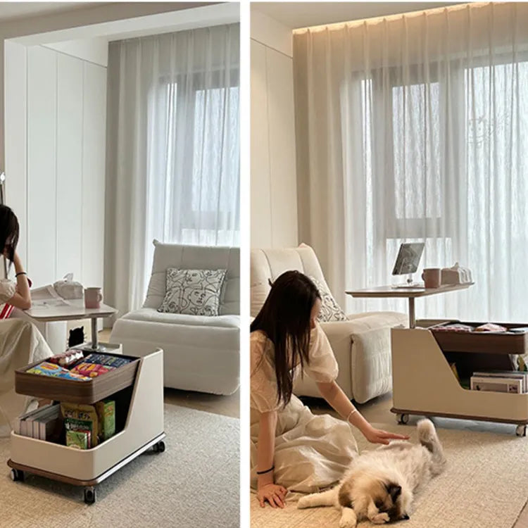 Modern Marble Coffee Table with Sleek Storage Design hfcjp-4003