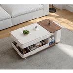 Modern Marble Coffee Table with Smart Storage and Sleek Design hfcjp-4004