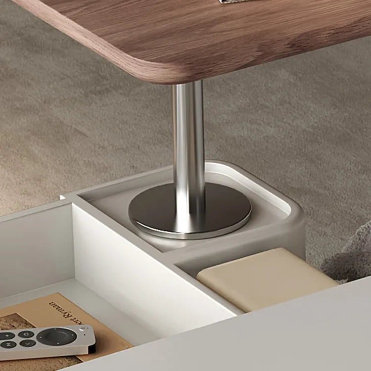 Modern Marble Coffee Table with Smart Storage and Sleek Design hfcjp-4004