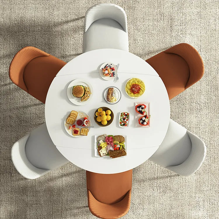 Marble Oak Dining Table – Durable Surface for Seamless Food Prep hfcjp-4005