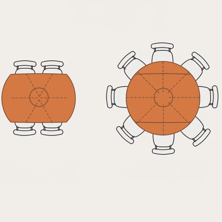 Marble Oak Dining Table – Durable Surface for Seamless Food Prep hfcjp-4005