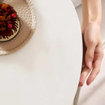 Marble Oak Dining Table – Durable Surface for Seamless Food Prep hfcjp-4005