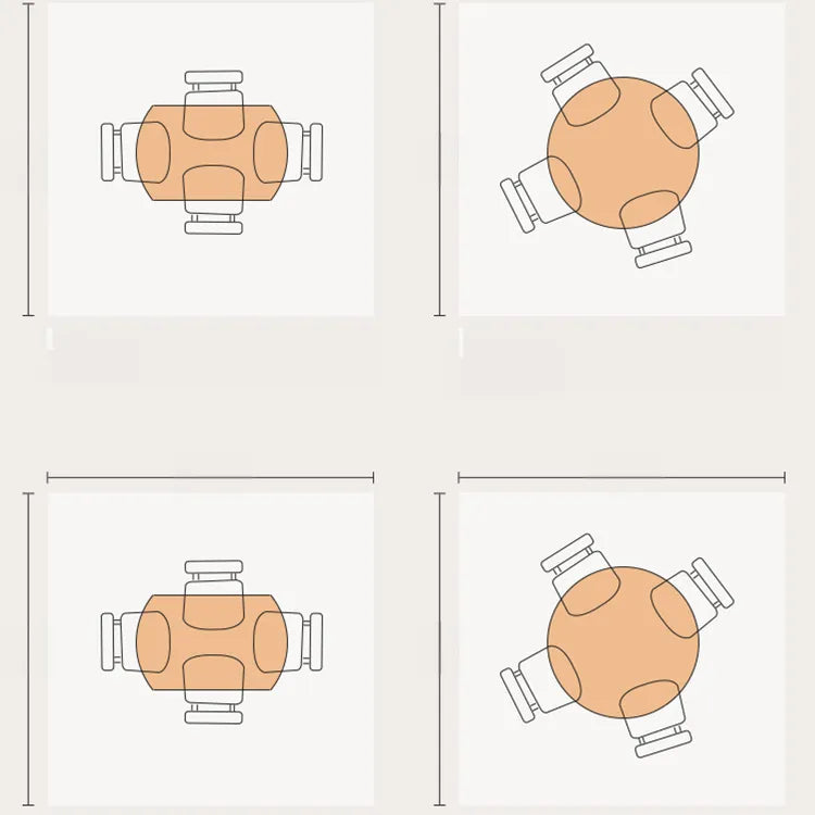 Marble Oak Dining Table – Durable Surface for Seamless Food Prep hfcjp-4005