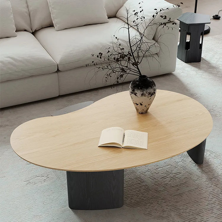 Sleek Red Oak Coffee Table - Modern Design for Stylish Living Rooms hfcjp-4013