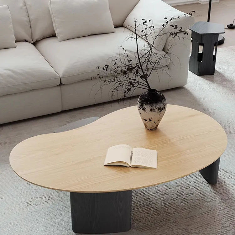 Sleek Red Oak Coffee Table - Modern Design for Stylish Living Rooms hfcjp-4013