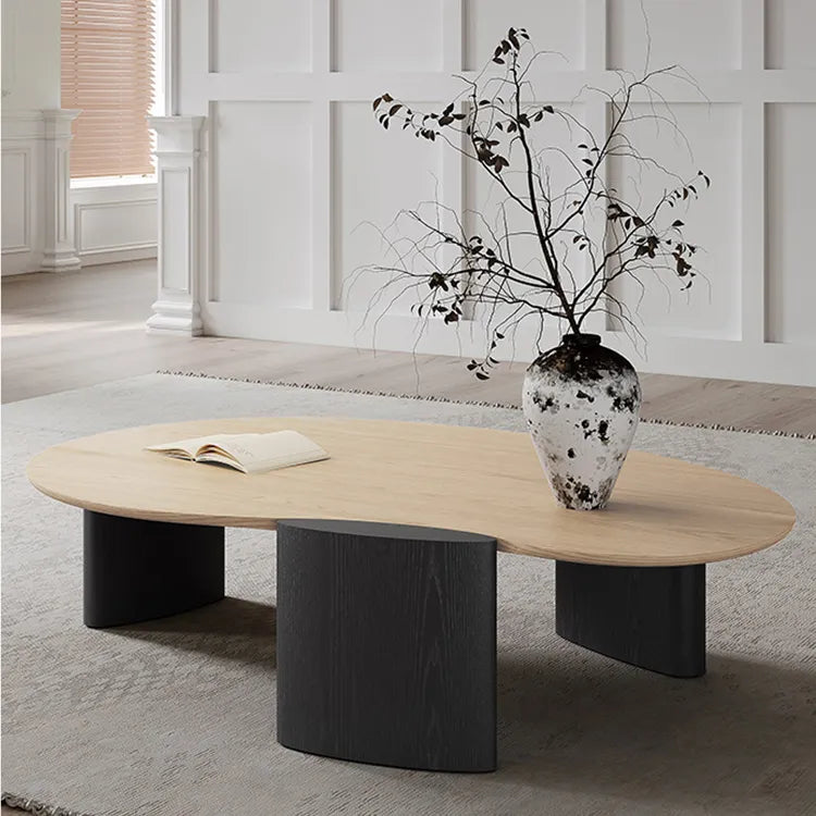 Sleek Red Oak Coffee Table - Modern Design for Stylish Living Rooms hfcjp-4013