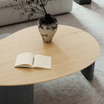 Sleek Red Oak Coffee Table - Modern Design for Stylish Living Rooms hfcjp-4013