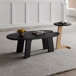 Stylish White Oak Coffee Table with Integrated Side Tray - Perfect for Modern Living Rooms hfcjp-4014