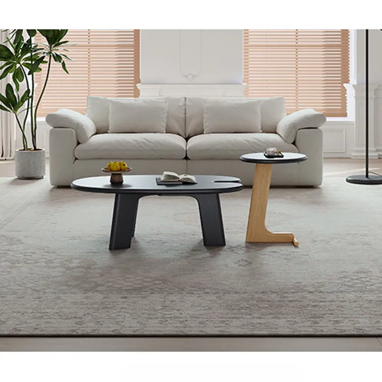 Stylish White Oak Coffee Table with Integrated Side Tray - Perfect for Modern Living Rooms hfcjp-4014