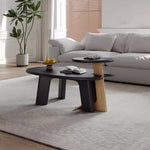 Stylish White Oak Coffee Table with Integrated Side Tray - Perfect for Modern Living Rooms hfcjp-4014