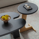 Stylish White Oak Coffee Table with Integrated Side Tray - Perfect for Modern Living Rooms hfcjp-4014