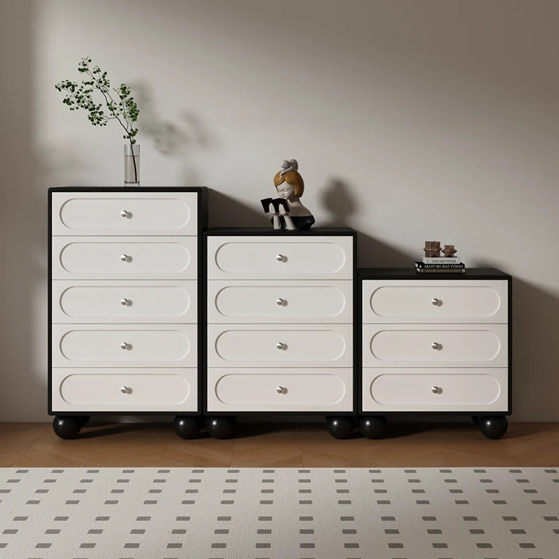 Stylish Solid Wood Pine Multi-Layer Board Cabinet with 5 Drawers - Modern Storage Solution for Home and Office hfgxc-4859