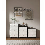 Stylish Solid Wood Pine Multi-Layer Board Cabinet with 5 Drawers - Modern Storage Solution for Home and Office hfgxc-4859