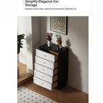 Stylish Solid Wood Pine Multi-Layer Board Cabinet with 5 Drawers - Modern Storage Solution for Home and Office hfgxc-4859
