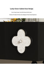 Elegant Solid Wood Cabinet with Multi-layer Board Shell - Stylish Black Design for Modern Homes hfgxc-4861