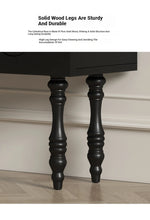 Elegant Solid Wood Cabinet with Multi-layer Board Shell - Stylish Black Design for Modern Homes hfgxc-4861