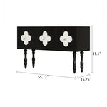 Elegant Solid Wood Cabinet with Multi-layer Board Shell - Stylish Black Design for Modern Homes hfgxc-4861