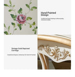 Elegant Pine Density Board Cabinet with Hand-Painted Floral Design – Vintage Storage Solution for Home Decor hfgxc-4864