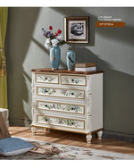 Elegant Pine Density Board Cabinet with Floral Design – Stylish Storage Solution for Home Decor hfgxc-4865