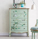 Elegant Pine Density Board Cabinet with Artistic Hand-Painted Design - Perfect Storage Solution for Your Home hfgxc-4866