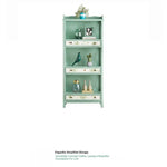 Charming Pine Density Board Cabinet with Floral Accents - Stylish Storage Solution for Any Room hfgxc-4867