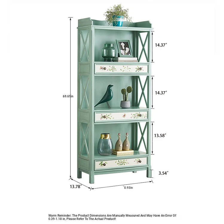 Charming Pine Density Board Cabinet with Floral Accents - Stylish Storage Solution for Any Room hfgxc-4867