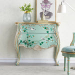 Elegant Pine Density Board Cabinet with Hand-Painted Floral Design - Stylish Storage Solution for Any Room hfgxc-4868