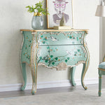 Elegant Pine Density Board Cabinet with Hand-Painted Floral Design - Stylish Storage Solution for Any Room hfgxc-4868