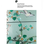 Elegant Pine Density Board Cabinet with Hand-Painted Floral Design - Stylish Storage Solution for Any Room hfgxc-4868