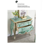 Elegant Pine Density Board Cabinet with Hand-Painted Floral Design - Stylish Storage Solution for Any Room hfgxc-4868