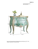 Elegant Pine Density Board Cabinet with Hand-Painted Floral Design - Stylish Storage Solution for Any Room hfgxc-4868