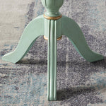 Elegant Mint Green Tea Table with Floral Design - Stylish Density Board Accent Table for Living Room or Lounge hfgxc-4871