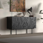 Sleek Modern Cabinet with Geometric Design – Durable Density Board Storage Solution for Stylish Living Spaces hfgxc-4872