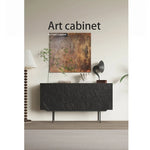 Sleek Modern Cabinet with Geometric Design – Durable Density Board Storage Solution for Stylish Living Spaces hfgxc-4872