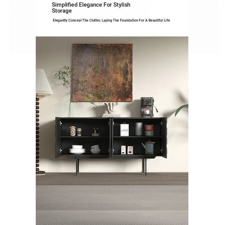 Sleek Modern Cabinet with Geometric Design – Durable Density Board Storage Solution for Stylish Living Spaces hfgxc-4872