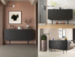 Sleek Modern Cabinet with Geometric Design – Durable Density Board Storage Solution for Stylish Living Spaces hfgxc-4872