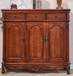 Elegant Floral Design Cabinet - Stylish Storage Solution in Graceful Blue and White Finish hfgxc-4873