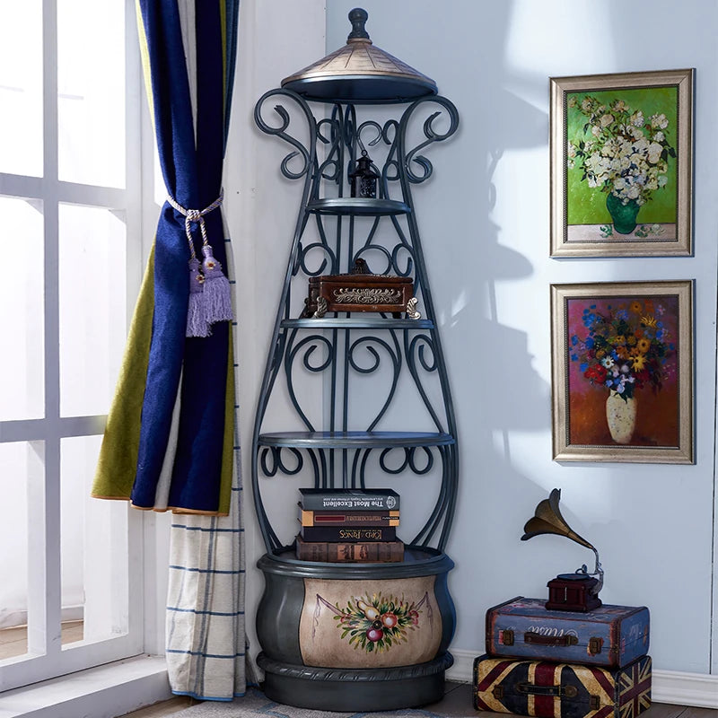 Elegant Solid Wood Density Board Storage Rack - Stylish Corner Shelf for Home and Office Décor hfgxc-4876