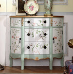 Charming Floral-Decorated Cabinet with Spacious Drawers - Stylish Density Board Storage Solution for Home Décor hfgxc-4877