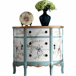 Charming Floral-Decorated Cabinet with Spacious Drawers - Stylish Density Board Storage Solution for Home Décor hfgxc-4877